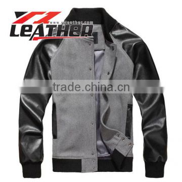 High Quality Men's varsity jacket,jacket in new model leather sleeve