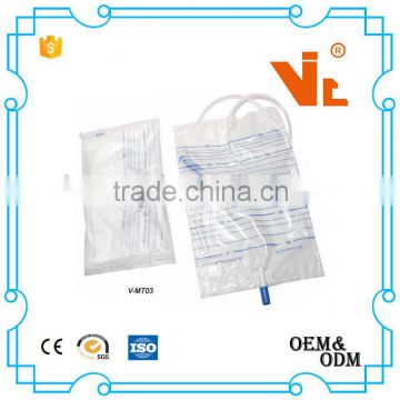 V-MT03 Disposable adult urine collection bag 2000ml urine bag collector