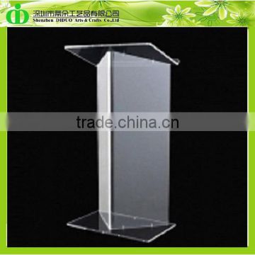 DDL-0021 ISO9001 Chinese Factory Wholesale SGS Test Crystal Clear Acrylic Wedding Podium