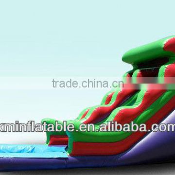 rainbow inflatable water slide with pool