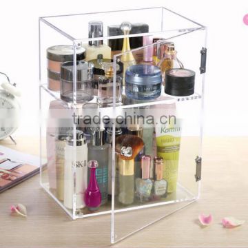 hot sale two layer cosmetic acrylic storage box