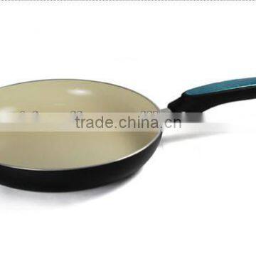 20cm aluminum yellow ceramic coating fry pan