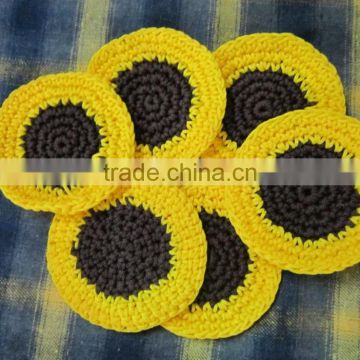 Sunflower decor Wool embroidery dish, best selling 2015 for natural material
