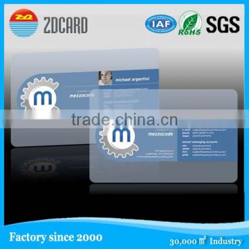 excellent clear visiting card with high popularity