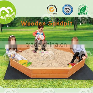 Sand Pit Wooden Play Set Octagon Kids Outdoor Sandpit Toy Box