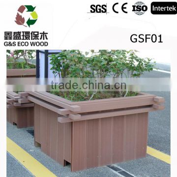 2016 New and Hot composite WPC flower boxes plastic wood planter