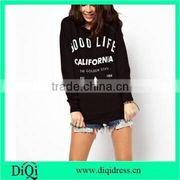 NYC style yong girl long sleeve hoody with fashion print