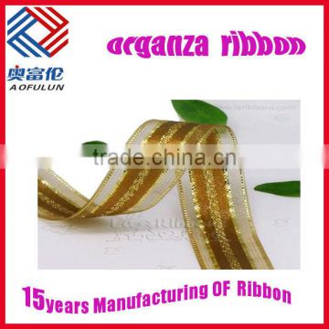 Beautiful double sheer ribbons silk organza ribbon