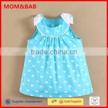 Fashion 2015 Newest Summer Woven Design Cotton Baby Top for Girls from 12Months to 6 Years