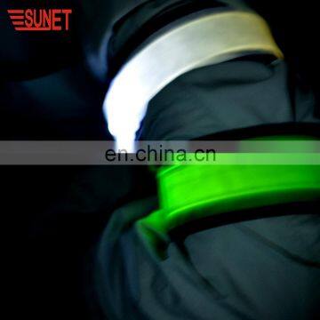 Hot Sale 2018 New Product Cycling Jogging Walking Reflective LED Light Up Snap Bracelets