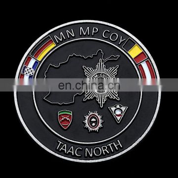 Cheap Price customzied good quality silver plated black background coin