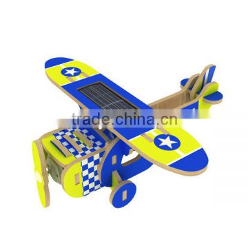 DIY Wooden solar toys plane solar toy