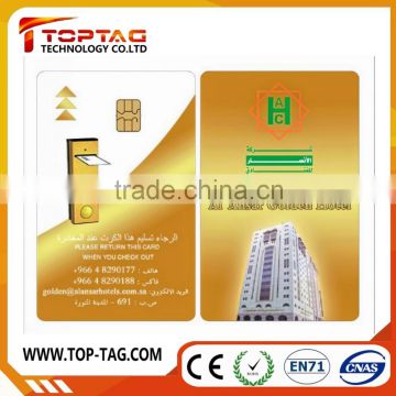 Glossy SLE4442 / SLE5542 contact ic card for Hotel