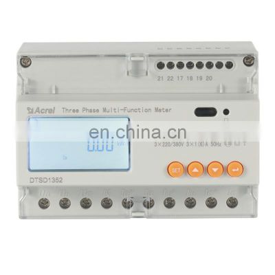 Acrel DTSD1352-C din rail 3 phase solar energy system energy meter multi channel with rs485