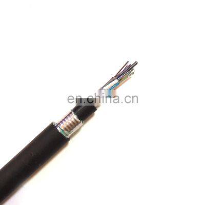 High-quality 48 core aerial single mode fiber optic cable SM 9/125 G.652DGYTS  Outdoor Cable steel-wire Strength Member Cable