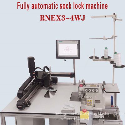 Computerized automatic sock sewing machine  armband insole edge locking machine RNEX3-4WJ