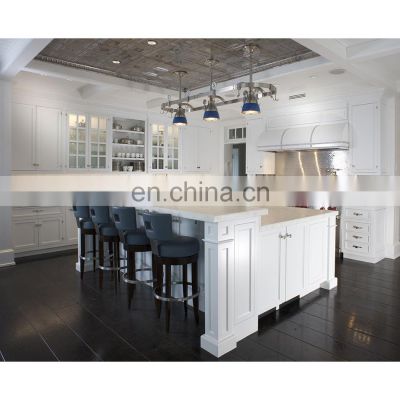 USA North American Solid Wood Modern Design Shaker White Kitchen Furniture Kitchen Cabinets