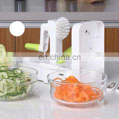 Manual Chopper  Kitchen Plastic Hand Tabletop Cutter Fruit Peeler Multipurpose Spiral Vegetable Slicer