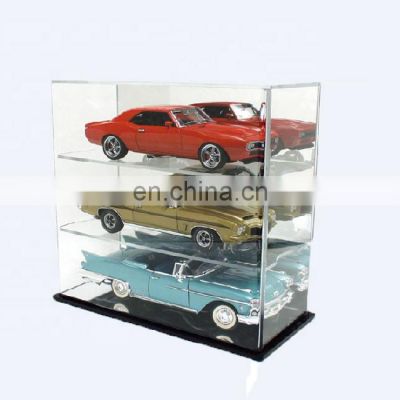 3 shelf PMMA display case for scale handsome car acrylic display box