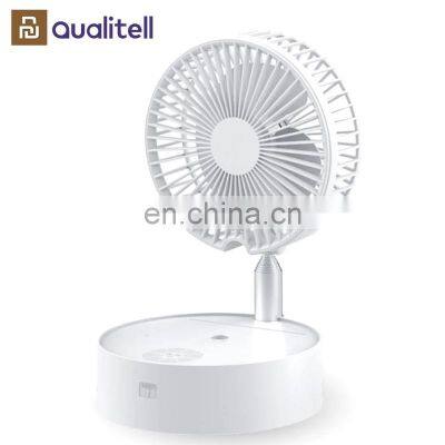 Xiaomi Qualitell Portable Retractable USB Charging Fan Mist Fan With Night Light And Shake Head Foldable Desktop Fan Humidifier