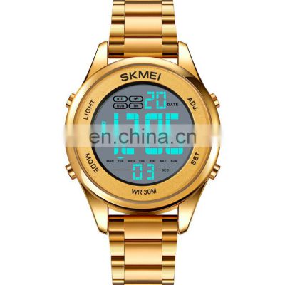 Hot Selling Skmei Brand 1849 Luxury Gold Digital Wrist Watch Men Waterproof 30 Meters Factory Price