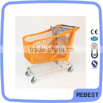 Factory design plastic supermarket trolley