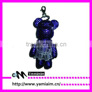 Wholesale bling bear with skirt keychain