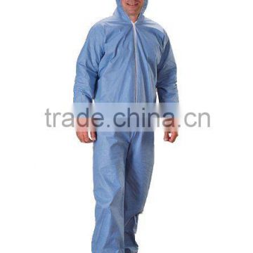 Disposable SMS Coverall with Hood and Elastic Cuff