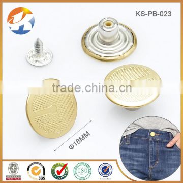 Hot Sale Gold Custom Metal Button For Jean