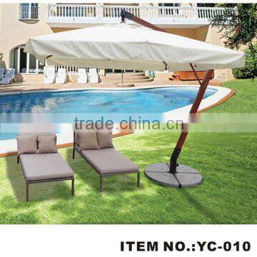 3M wooden sun patio umbrella parasol 300*300cm square meter parasol