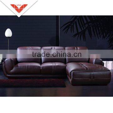 Hot sales in Russian R15 chocolate upholstery corner sofa