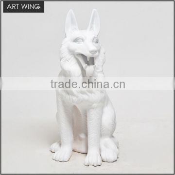 white fiberglass animal dog manikin mannequin display