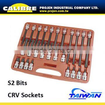 CALIBRE 26pc M5-M16 1/2Dr Ribe Profile Bit Set