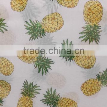 pineapple style/ china suppliers organza fabric printed fabric