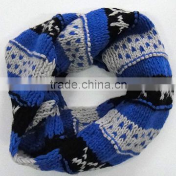 new design 100% acrylic fashion jacquard neckerchief Knitted Scarf