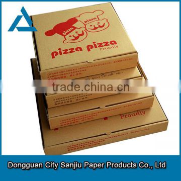 customized Die cutting disposable recyclable corrugated paper pizza box