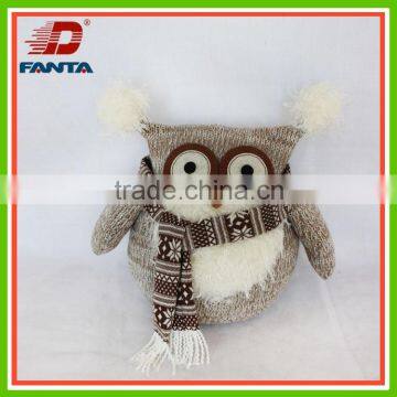 Hot selling- nice cutie clothware owl with scarf with different shape for Christmas decoration