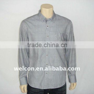 Chinese factory processing ODM OEM 100% cotton casual long sleeve popular check shirt