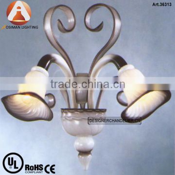 Elegant White Murano Wall Lamp