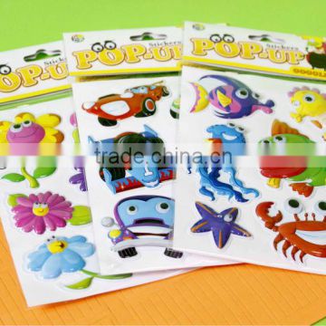 Embossed sticker Pop up sticker with moving eyes