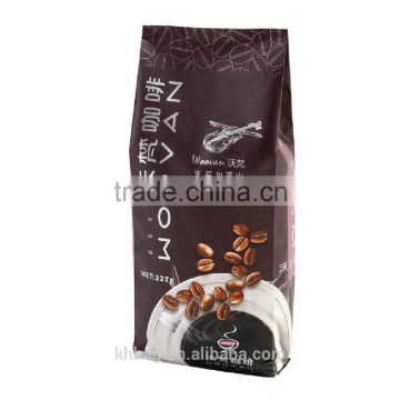 plastic coffee bag with zipper or valve