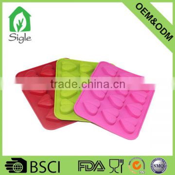best quality heart shape silicone chocolate mold cookie mold ice cube tray