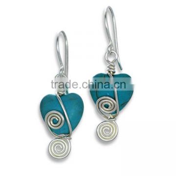Stainless Steel newest style for turquoise earring