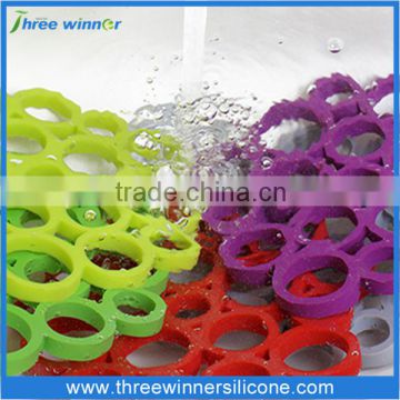 Eco-friendly silicone cup mat custom round silicone cup mat