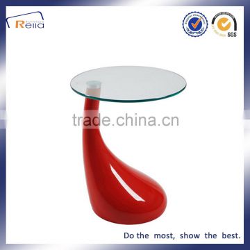MORDEN SIMPLE GLASS TEA TABLE fabric glass side table WHOLESALE