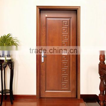 Luxury Interior Solid Wood Door Office Door With Glass Wood Panel Door Design DA-09