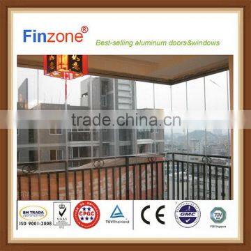 Modern design style luxury balcony glazing system wheels