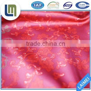 Wholesale comfortable polyester printed satin silk fabric for curtain