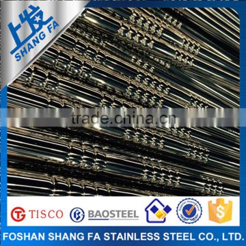 High luster elegance rigidity corrugated stainless steel pipe for decoration