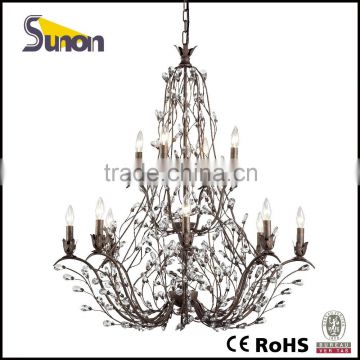 SD1067-8+4A antique style wroughr iron indoor chandelier/chandelier ceiling lamp